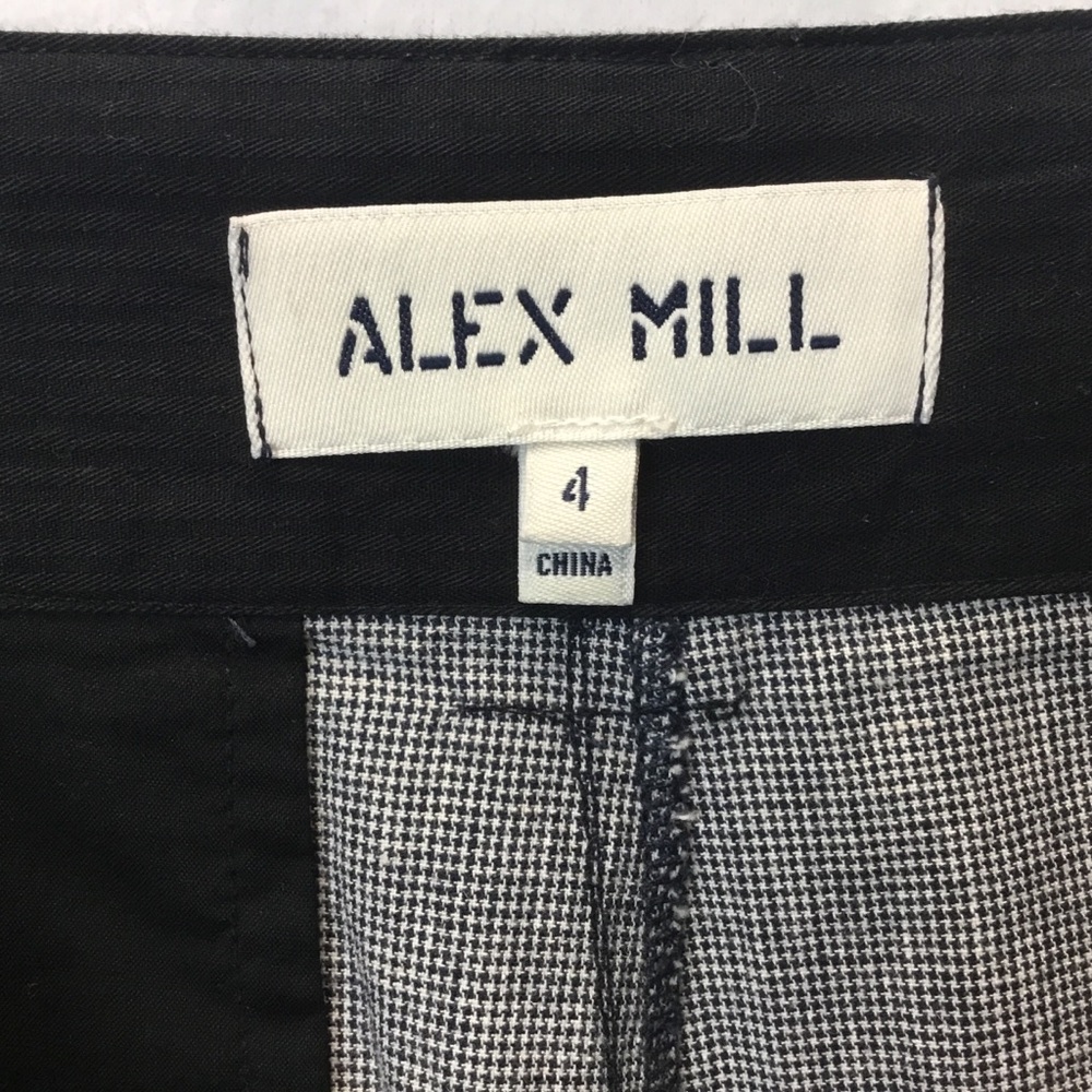 Alex Mill Drill Pleated Shorts Houndstooth Linen Blend High Waisted Size 4 - Picture 9 of 11
